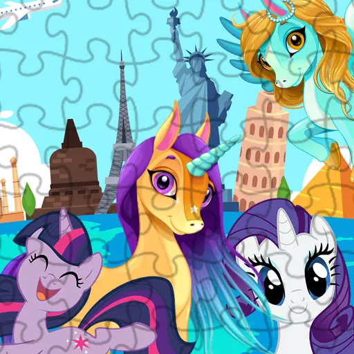 Unicorns Travel The World Puzzle